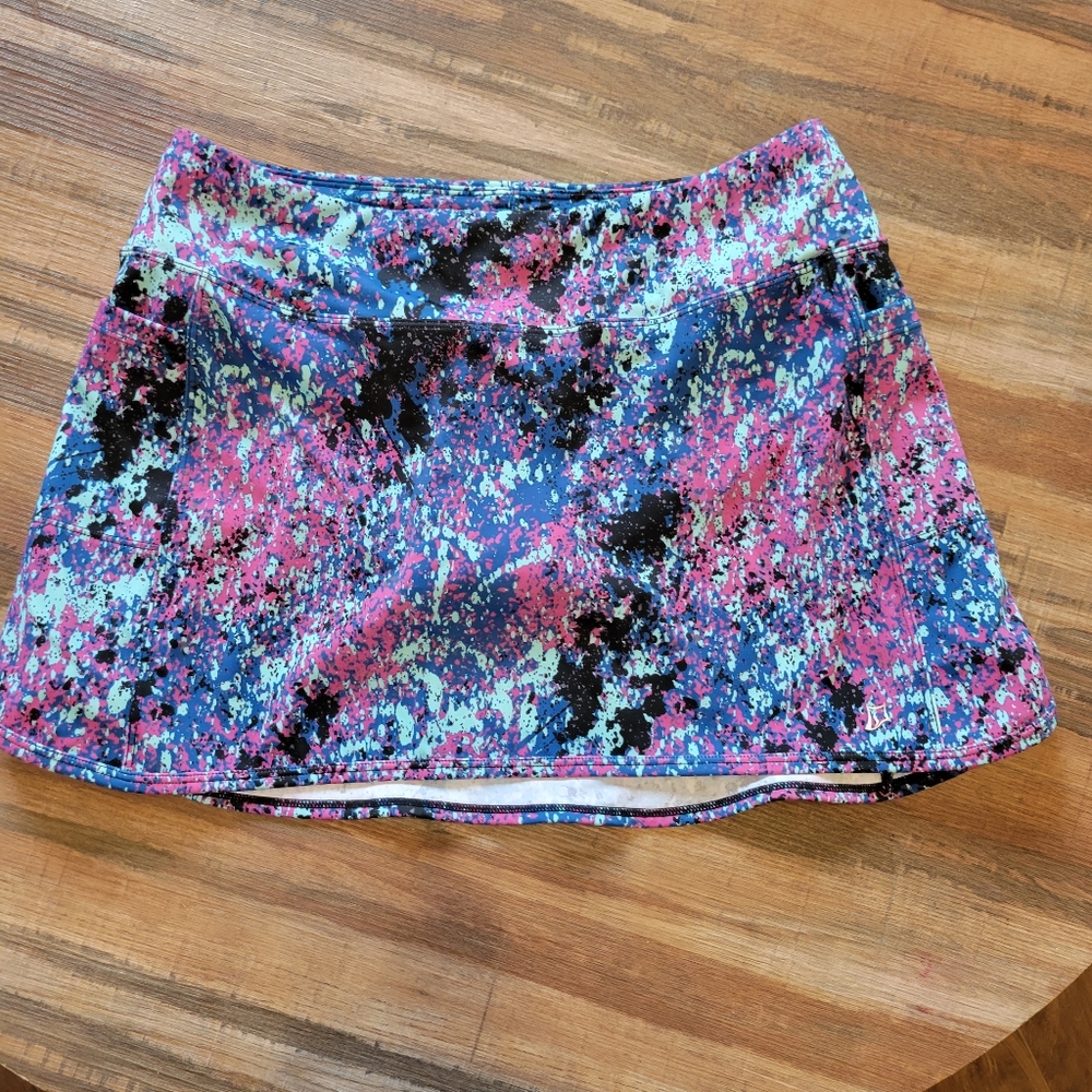 Womens SKIRT SPORT Tennis Skirt Skort MEDIUM, Athletic, Golf, Confetti Pattern